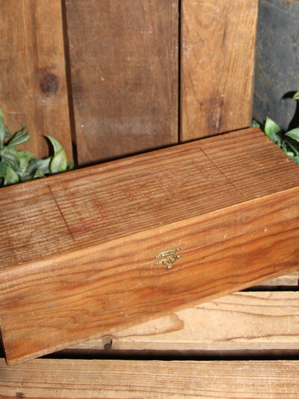 Vintage Collectible COGNAC Liquor Wood Storage Decor Box
